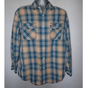 Pendleton Surf M Flannel Button Up Long Sleeve Shirt Mens Plaid Woven Cotton